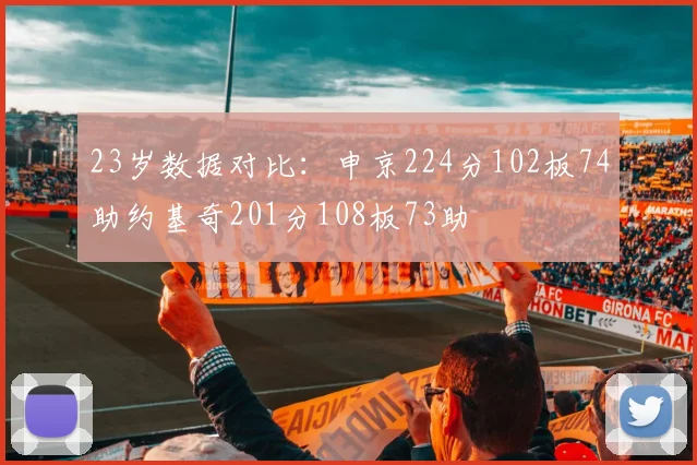 23岁数据对比：申京224分102板74助约基奇201分108板73助